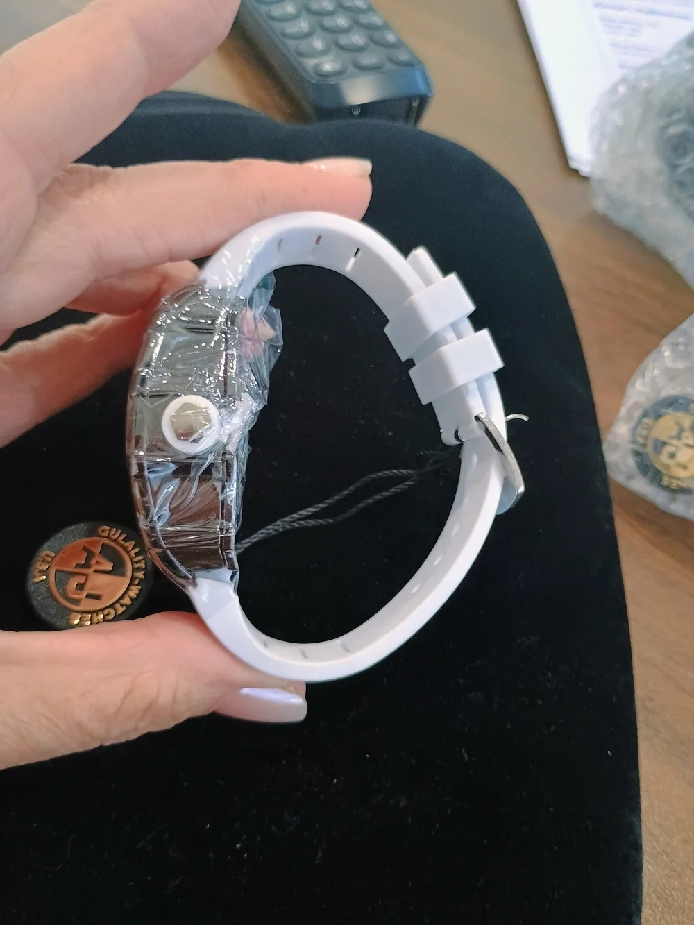 White Space-Themed Casual Large Watch with Astronaut Dial